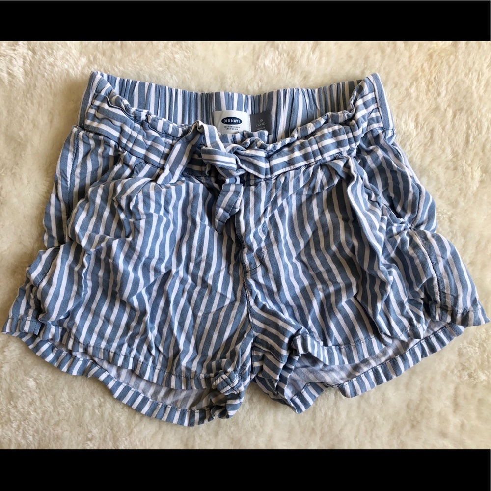 Old Navy striped linen shorts